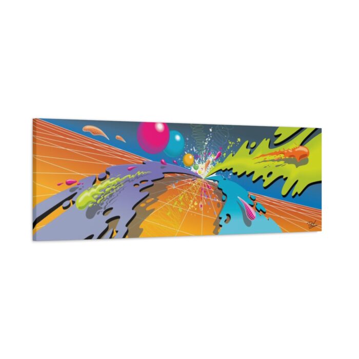 "Color Climax X2" 48" X 16"  Stretched Matte Canvas - Image 2