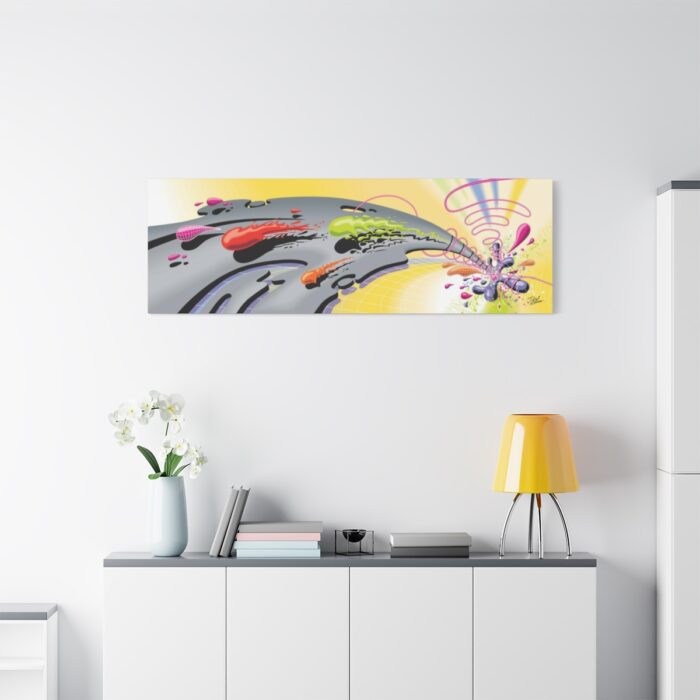 "Color Climax" 60" X 20"  Stretched Matte Canvas - Image 3