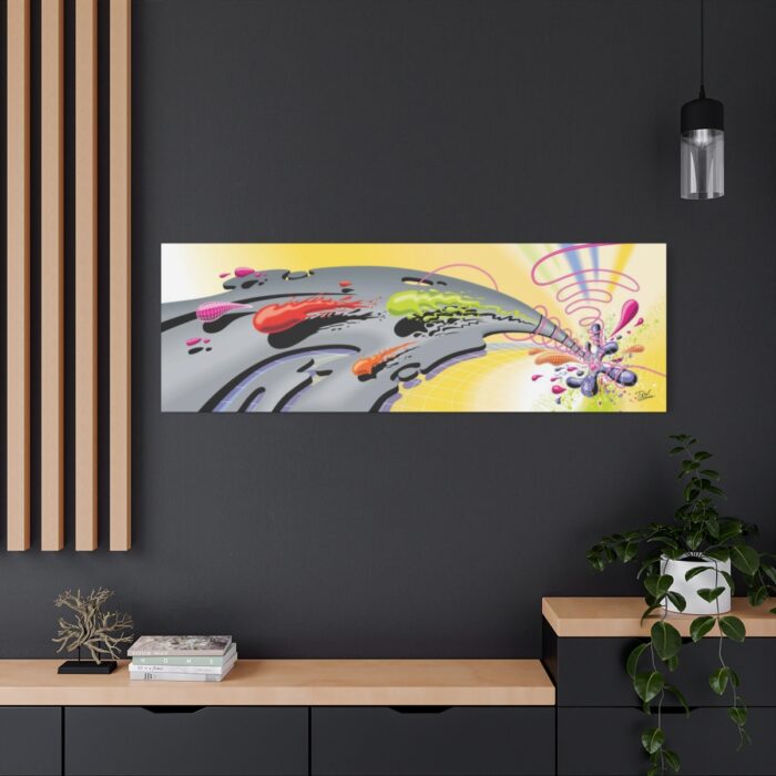 "Color Climax" 60" X 20"  Stretched Matte Canvas - Image 4