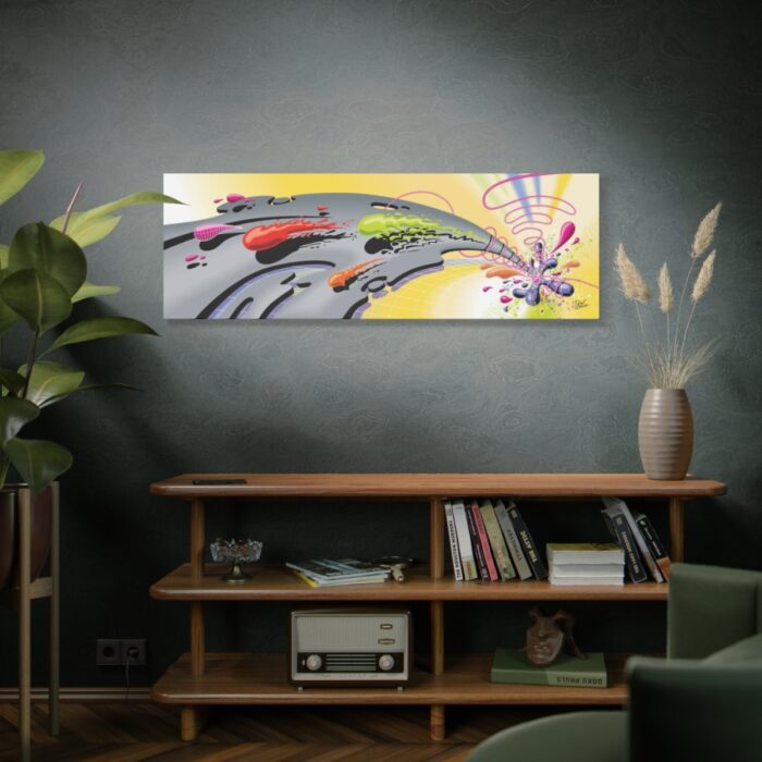 "Color Climax" 60" X 20"  Stretched Matte Canvas - Image 5