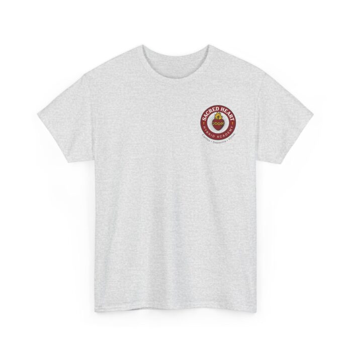 Sacred Heart - Front Pocket Logo Tee, Unisex Cotton - Image 3