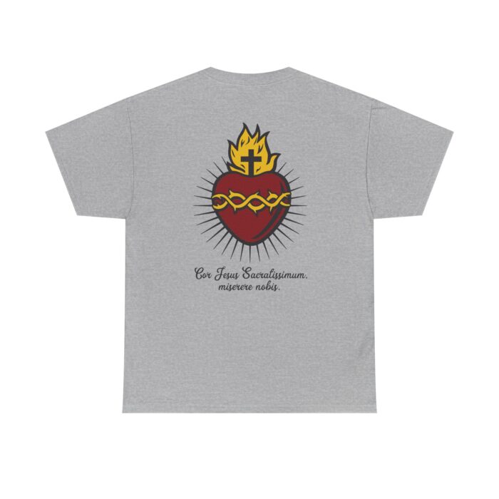 Sacred Heart - Front Horizontal logo & Back Circle Logo Tee, Unisex Cotton - Image 2