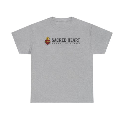 Sacred Heart - Front Horizontal logo & Back Circle Logo Tee, Unisex Cotton