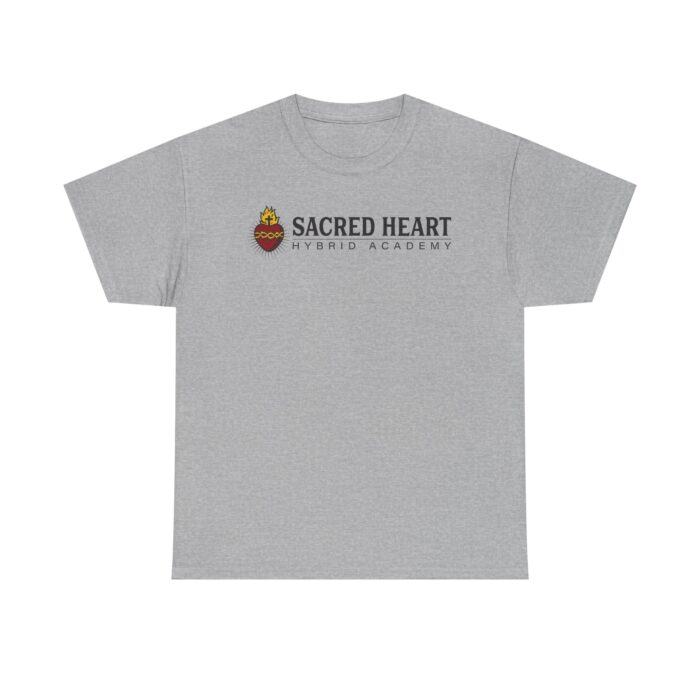 Sacred Heart - Front Horizontal logo & Back Circle Logo Tee, Unisex Cotton