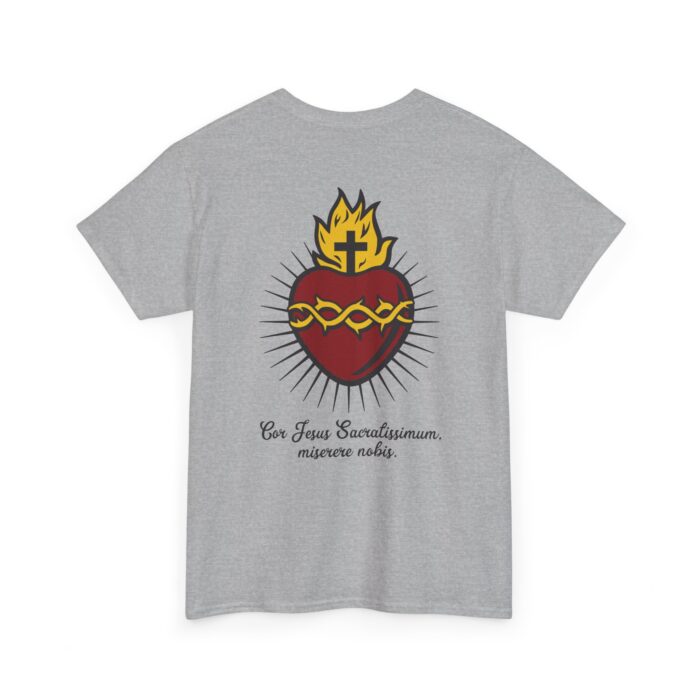 Sacred Heart - Front Horizontal logo & Back Circle Logo Tee, Unisex Cotton - Image 4